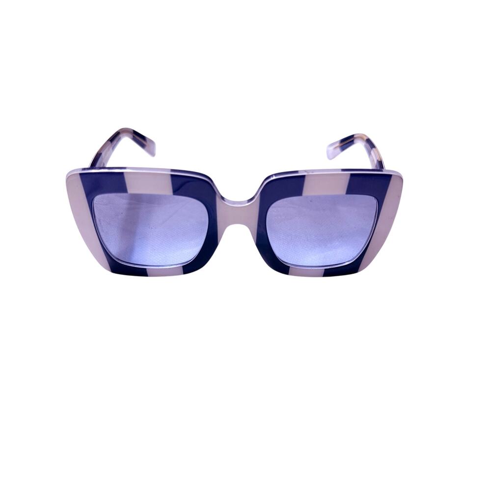 Dolce & Gabbana DG4263 3027/8F Square Sunglasses – Blue White Stripe – Authentic